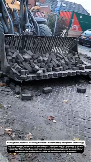 Paving Block Removal & Sorting Machine – Modern Heavy Equipment Technology.