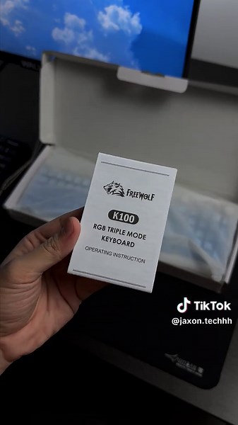 FREE WOLF K100 ☁️ #keyboard #mouse #mousepad #setup #techtok