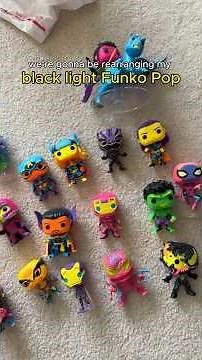 Rearranging my Blacklight Funko Pop Shelf! #funko #funkopop #marvelfunkopop #rearranging