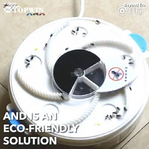 This device Electric fly-catcher trap flies in a humane way, it gently pushes flies into a container and trapping them in that. So they won't bother you anymore. I can see the dark future of the flies' fate. I am so sad for them. 😱😂 | Topwin SciTech