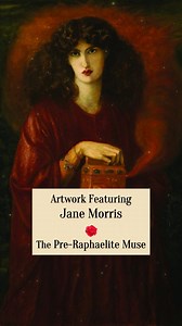 Artwork Featuring Jane Morris, The Pre-Raphaelite Muse. Jane was a model for many artists of the Pre-Raphaelite Brotherhood and married the artist, William Morris. She is in some of my favorite paintings. #preraphaelite #muse #janemorris #art | Daily Dose of Art