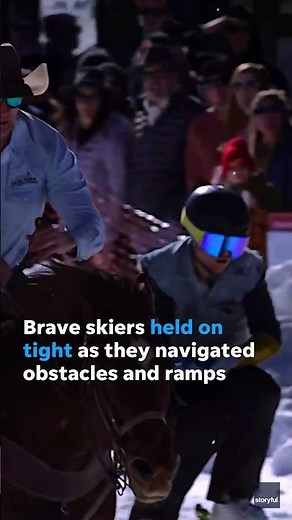 Watch: Skiers struggle to stay up in this unique sport #Shorts