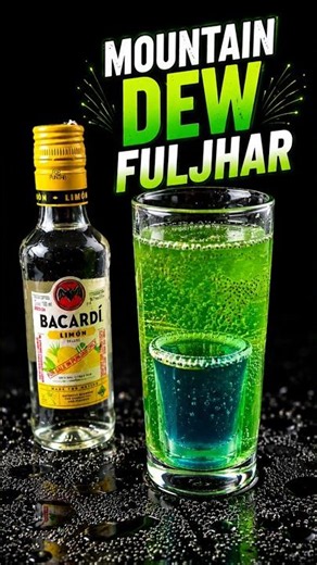 💚 Mountain Dew Fuljhar 🍹 Amazing Bacardi Limón Cocktail | ASMR #shorts