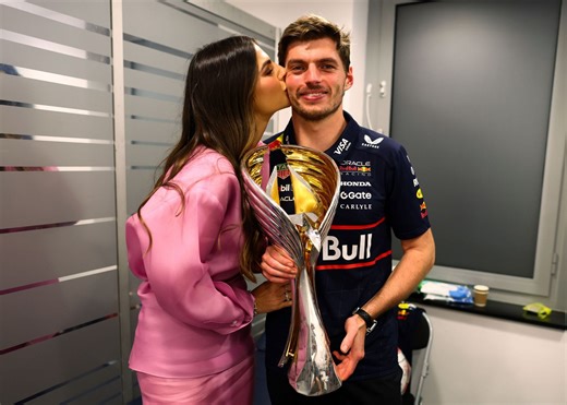 Kelly Piquet's social media post of her kissing Max Verstappen goes viral