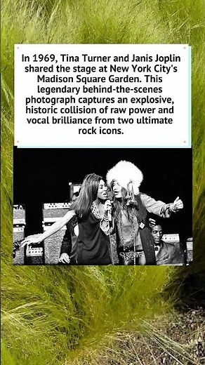 Tina Turner and Janis Joplin: MSG 1969 🎤 #RockLegends