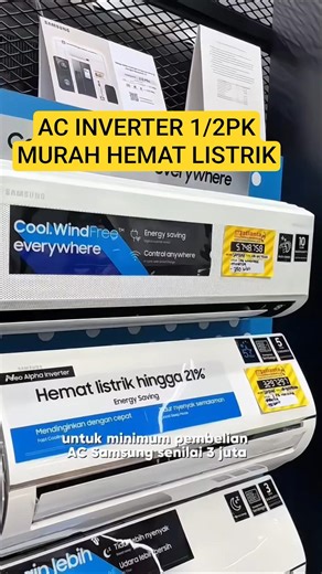 AC 1/2 PK PALING HEMAT LISTRIK SAMSUNG AC INVERTER 1/2PK MURAH TERBAIK LOW WATT 2026