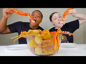 ONE BITE SEAFOOD BOIL MUKBANG CHALLENGE!!