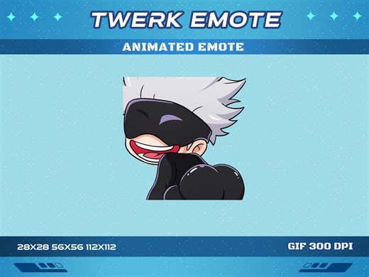 Anime Boy Twerk Animated Emote: Twitch, Discord, Youtube (GIF) - Etsy