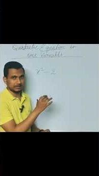 what is Quadratic Equations in one variable?