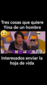 Algunas de las cualidades que busca Yina en un hombre #LCDLFCOL #lacasadelosfamososcolombia #latoxicosteña #yinacalderonoficial #laliendra #melissagate #altafulla #karinagarciaoficiall #emironavarro #colombia #españa | Jenn_JC