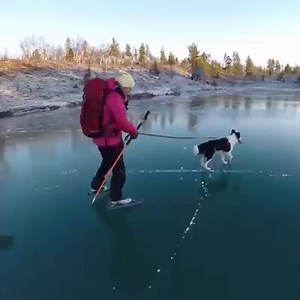 Skating on Crystal Clear Ice Credit: ViralHog | WHAT WE SEEE