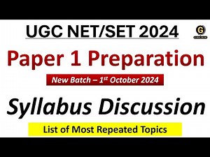 UGC NET Paper 1 Syllabus for December 2024 | Most Important Topics for NET Exam | Complete Course