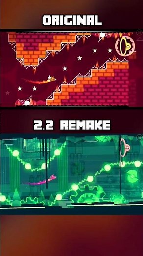 Electrodynamix: Original vs Remake (Meka Dynamism) | Geometry Dash 2.2 #shorts
