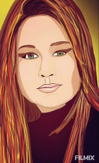 Desenho Realista COLORIDO INCRÍVEL de atriz - AMAZING COLORFUL REALISTIC ACTRESS OF ACTRESS.