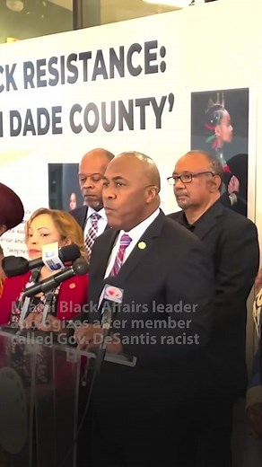 Days after a member called Gov. Ron DeSantis “racist,” the leader of Miami-Dade County’s Black Affairs board apologized for the comment, which was in response to the governor’s blocking of a high school AP African American Studies course. #miami #miamidade #miamiflorida #florida #floridapolitics #flapol #politicstiktok #politics