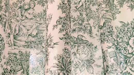 Green Toile Curtains - Pair Panels, Custom Size, French Toile De Jouy Cotton Window Drapes - Etsy