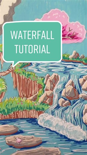 How to Draw a Waterfall - Easy Tutorial