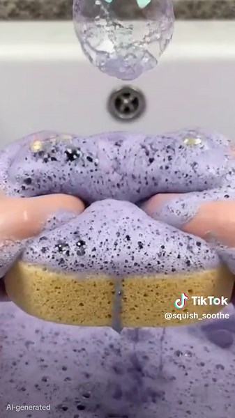 Finally tried this FOAM PARTY combo and omg it did NOT disappoint 🧼💦 Thick bubbles, dreamy suds, and that squish squish sound? Chef’s kiss 😙✨ #soapfoam #spongesqueezing #cleantok #soapbubbles #asmr