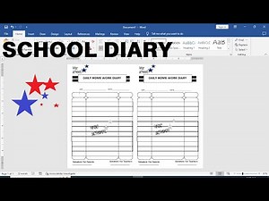 how to make School Diary Book in MS word