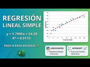 How to do a simple linear regression in Excel
