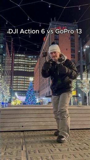 ‪@DJI‬ Action 6 vs GoPro 13 Night Battle! 🌙 The low light difference is wild. Which one wins? 👇