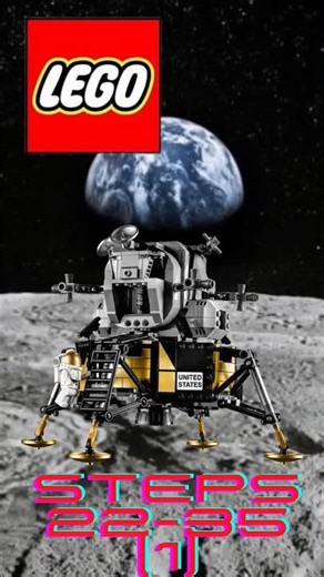 BUILDING THE LEGO NASA LUNAR MODULE steps 22-35 part 1 #lego #stopmotion #moon