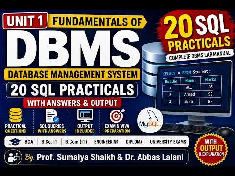 Unit 1 Fundamentals of Database Management System (DBMS) | FYBSC CS SEM I