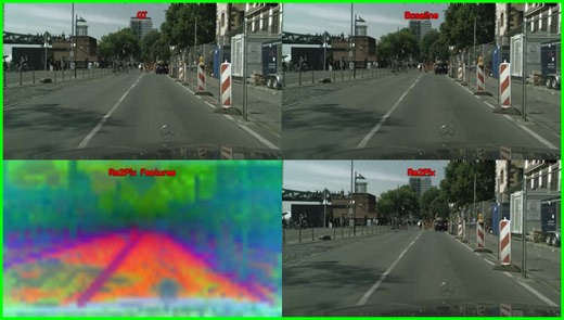 Pixel or Latent World Models?Why choose?Re2Pix first predicts DINOv2 features for future frames, then conditions a diffusion model to render photorealistic frames.→ more temporal semantic consistency & training efficiency (7–14× faster)