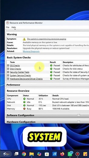 Check Your Windows PC Health in 60 Seconds! | perfmon /report Command #windows11 #computertechnic