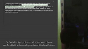 viruses, including the coronavirus. Crafted with high-quality materials, this mask offers a comforta