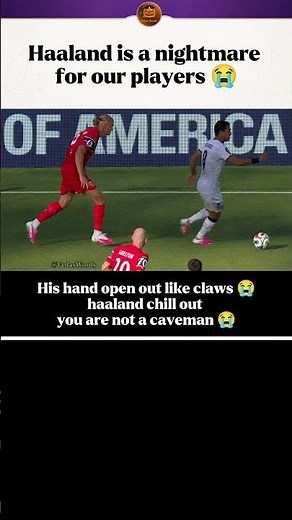 Haaland is playing like an actual caveman here 💀😭 #shorts #fifa #america #haland #football #usa