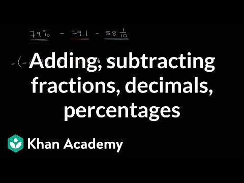 Adding, subtracting numbers in different formats | Decimals | Pre-Algebra | Khan Academy