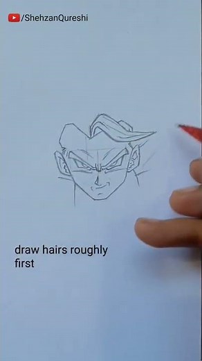 How to Draw Gogeta Face Step by Step