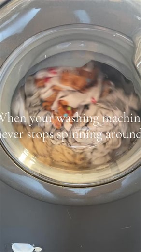 Summer on Instagram: "When your washing machine never stops spinning so it starts vibing to You Spin Me Round 🌀🎶 #LaundryDay #YouSpinMeRound #WashingMachineVibes #SaturdayCleaning #RelatableContent"
