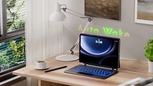 Chesona Magic-Style Keyboard Case for Samsung Galaxy Tab S9 FE 5G 10.9'', S9/S8/S7 11'', Floating Cantilever Magnetic Stand, LED Backlit & Smart Touchpad, Pencil Holder & Visible Battery Screen, Black