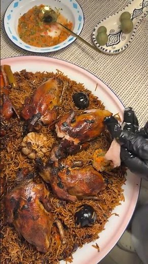 🔥 Arabic Traditional Kabsa Feast 🍗 | Juicy Roasted Chicken with Spicy Rice 😋 | Saudi Food Style 🇸🇦