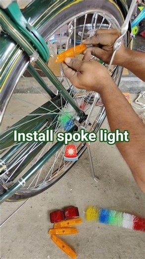 How to install spoke lights and hubs full in Hero cycle #hero #cycle #trending #shorts