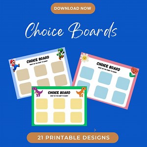 Choice Board Pack: Visual Behavior Support, ABA Materials (digital Download) - Etsy UK