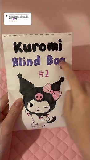 kuromi blind bag 2! 🖤💜 #craft #diy #papercraft #blindbag #asmr #papersquishy #sanrio #kpop #kuromi