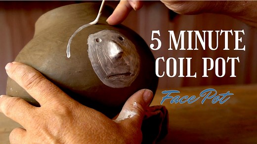 A quick video showing how to hand build a face pot using coils. Try your own hand and upload with the hashtag #ancientpotterychallenge to share. More coil pottery videos are available on my YouTube channel. | Andy Ward's Ancient Pottery