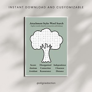 Anhang Style Wort Suchbaum Poster, minimalistische Wandkunst für selbstbewusste Seelen, sofortiger Download - Etsy.de