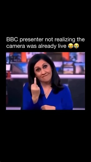 Purely History on Instagram: "Give that woman a raise!!! In 2023, a BBC News presenter went viral after an unexpected slip during a live broadcast. As the midday bulletin was about to start, the camera switched to her slightly earlier than planned. She had been joking with the studio crew during the countdown, holding up her fingers to mark each number. When it reached 1, she casually raised her middle finger, not realizing she was already on screen. That brief moment aired before she immediatel