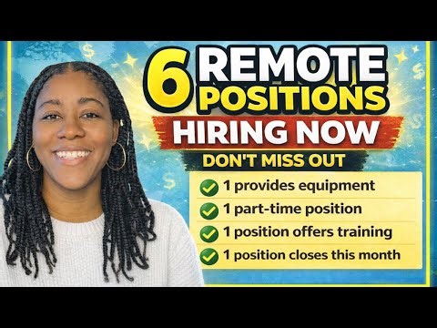 Don't Miss These 6 Remote Jobs (Positions Filling Fast)