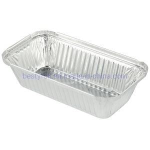 [Hot Item] Bacs en aluminium oblongs jetables très résistants avec couvercles, récipients en tôle recyclables pour le stockage des aliments, conteneurs extra robustes pour la cuisson, la pâtisserie, la préparation de repas, les plats à emporter
