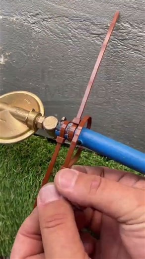 replacing the gas hose clamp using a cable tie #shortsvideo