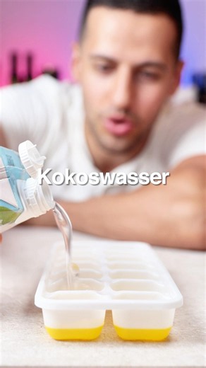 Kokoswasser Eiswürfel
