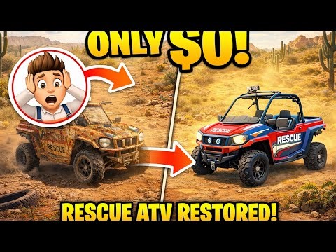 AI ASMR restoration of an abandoned rescue squad leader ATV #asmr #automobile