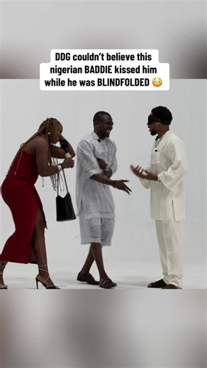 DDG couldn’t believe this nigerian BADDIE kissed him while he was BLINDFOLDED 😳#ddg #fyp #viral