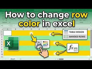 How to Change Row Color in Excel | 3 Ways to Color Rows: Manual, Table, & Conditional Formatting