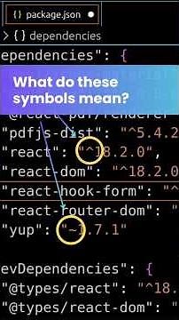 package.json versioning - ^ and ~ symbols | #nodejs #javascript